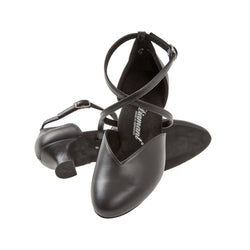 107 leather dance shoes in black