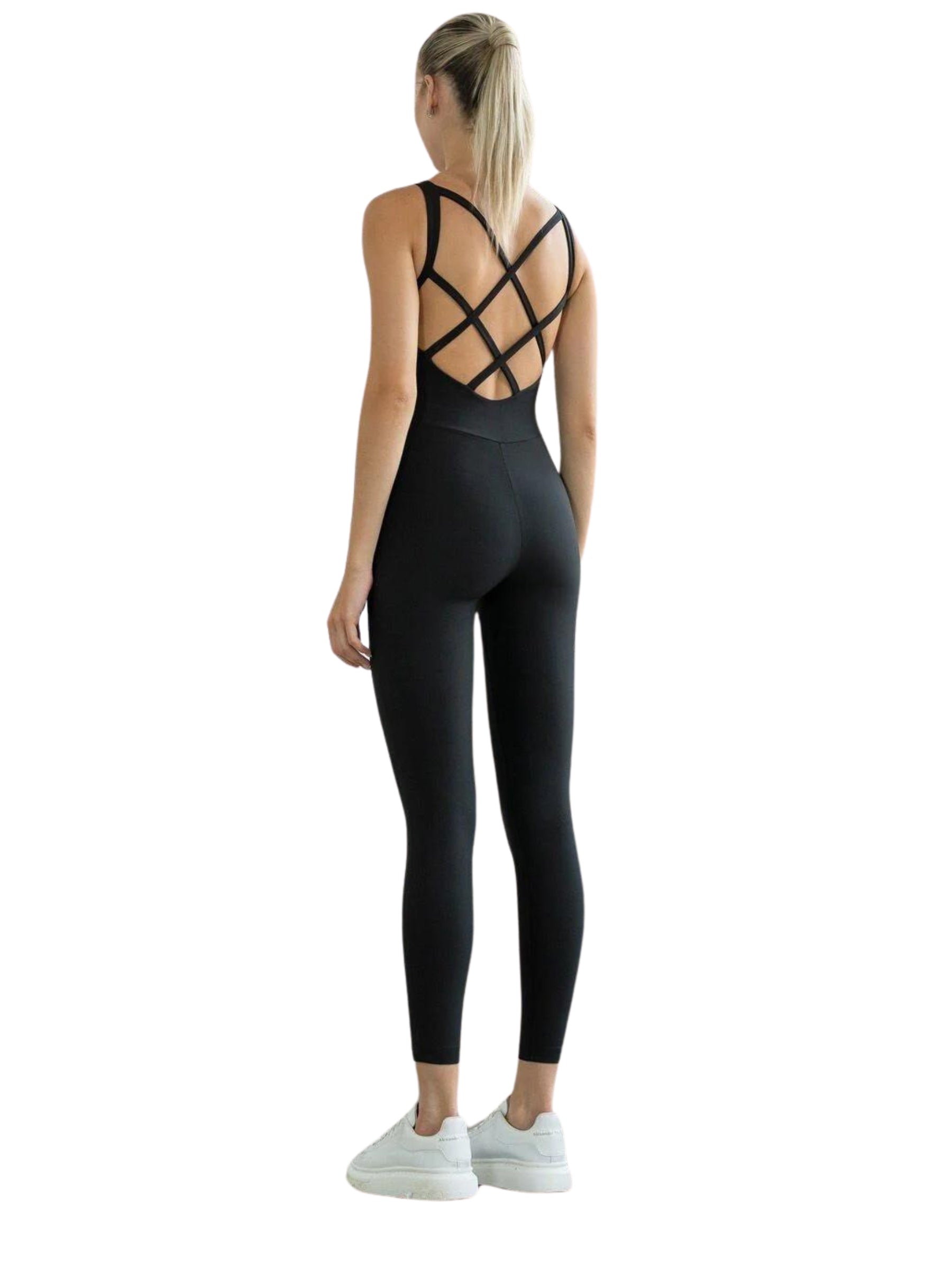 2100 Jumpsuit Double Cross en noir