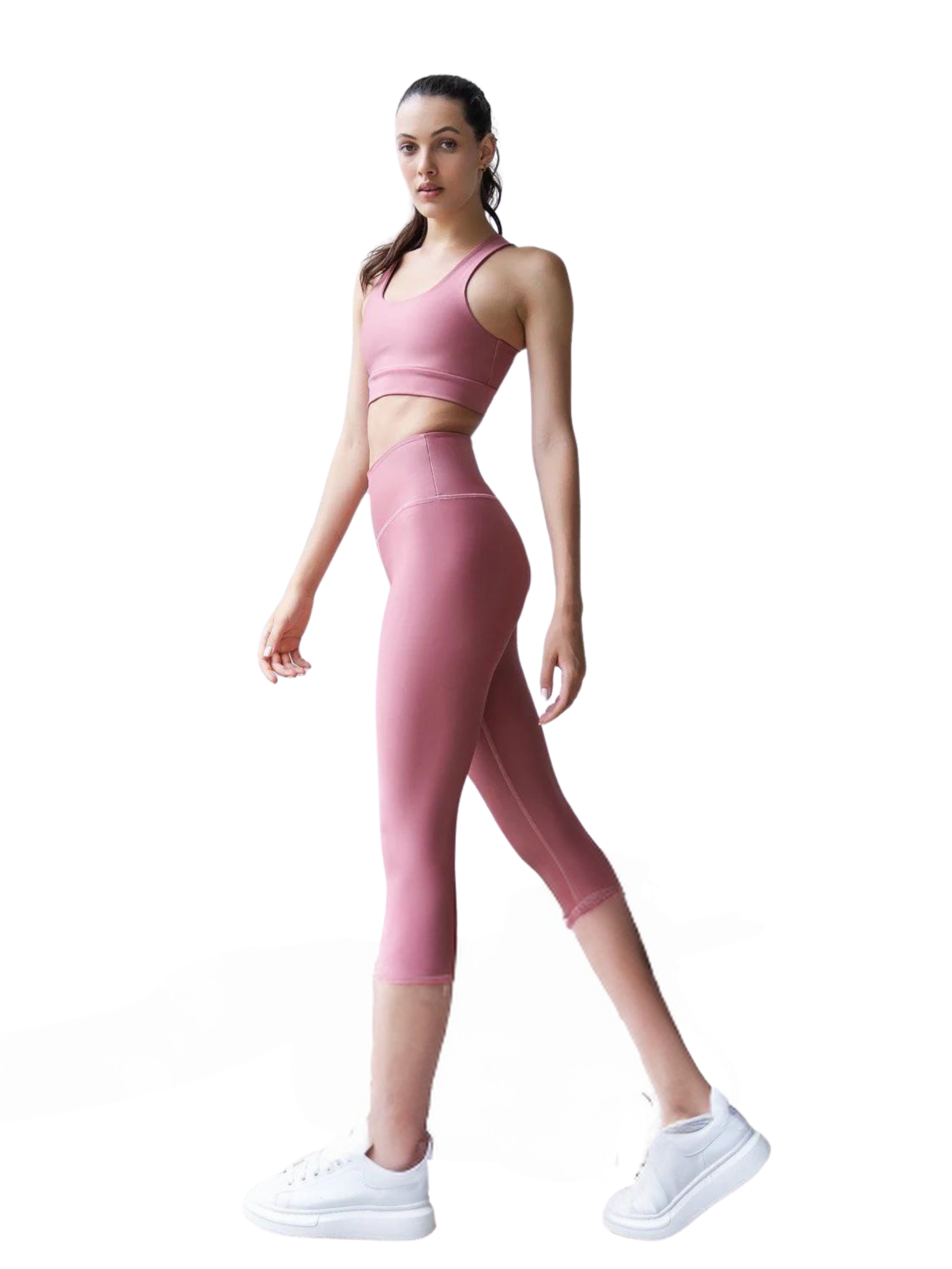 4722 Capri leggings in Dark Rose