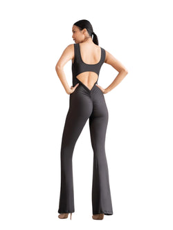 1500 Spanish scrunch butt jumpsuit in black