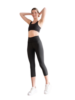 4306 Leggings Capri en noir