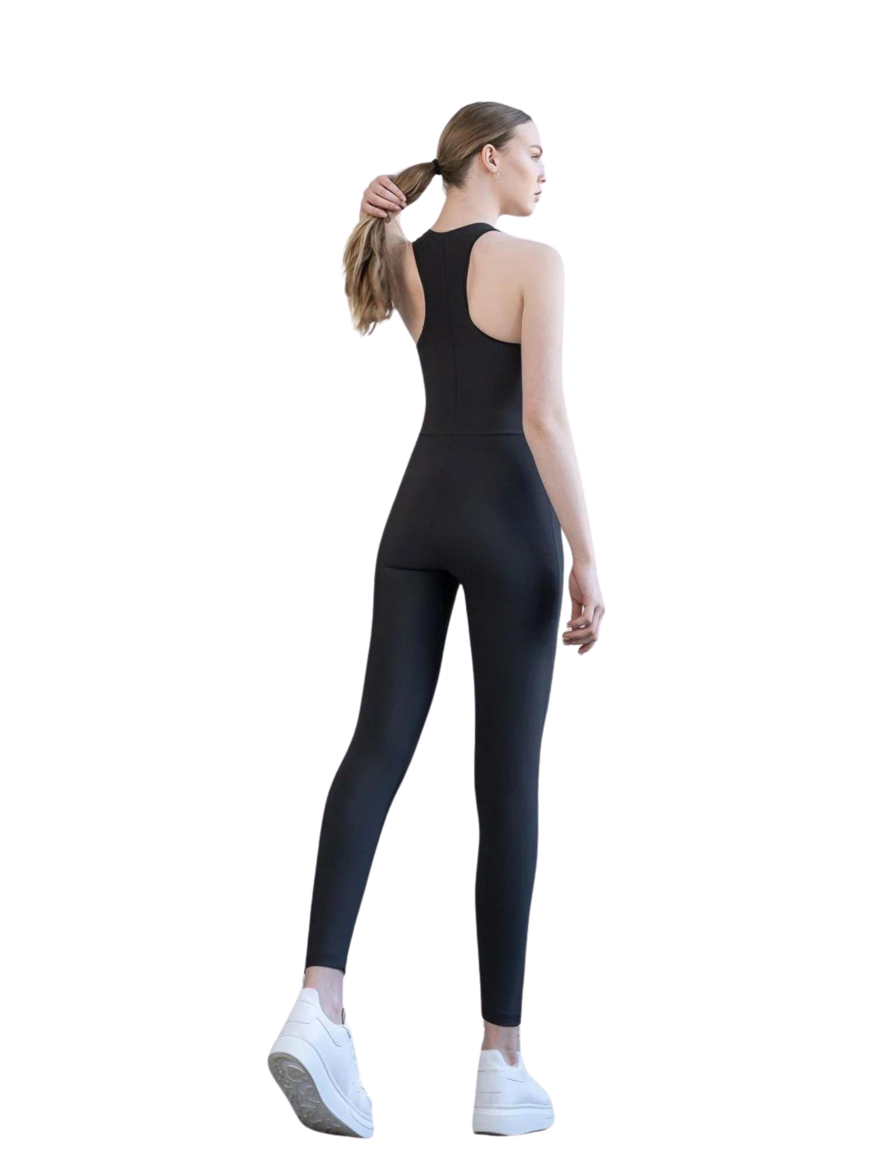 2852 Zipper Jumpsuit in Schwarz