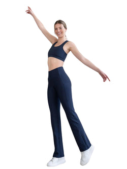 435 Leggings Pocket flare in blu navy