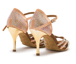 Zapatos de baile DQ L3M en color carne con strass