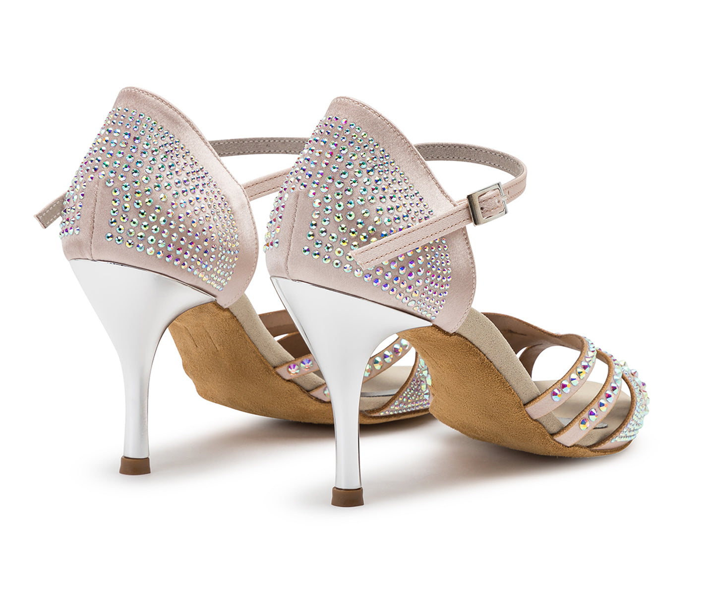 DQ L3M Chaussures de danse en cipria rose avec strass