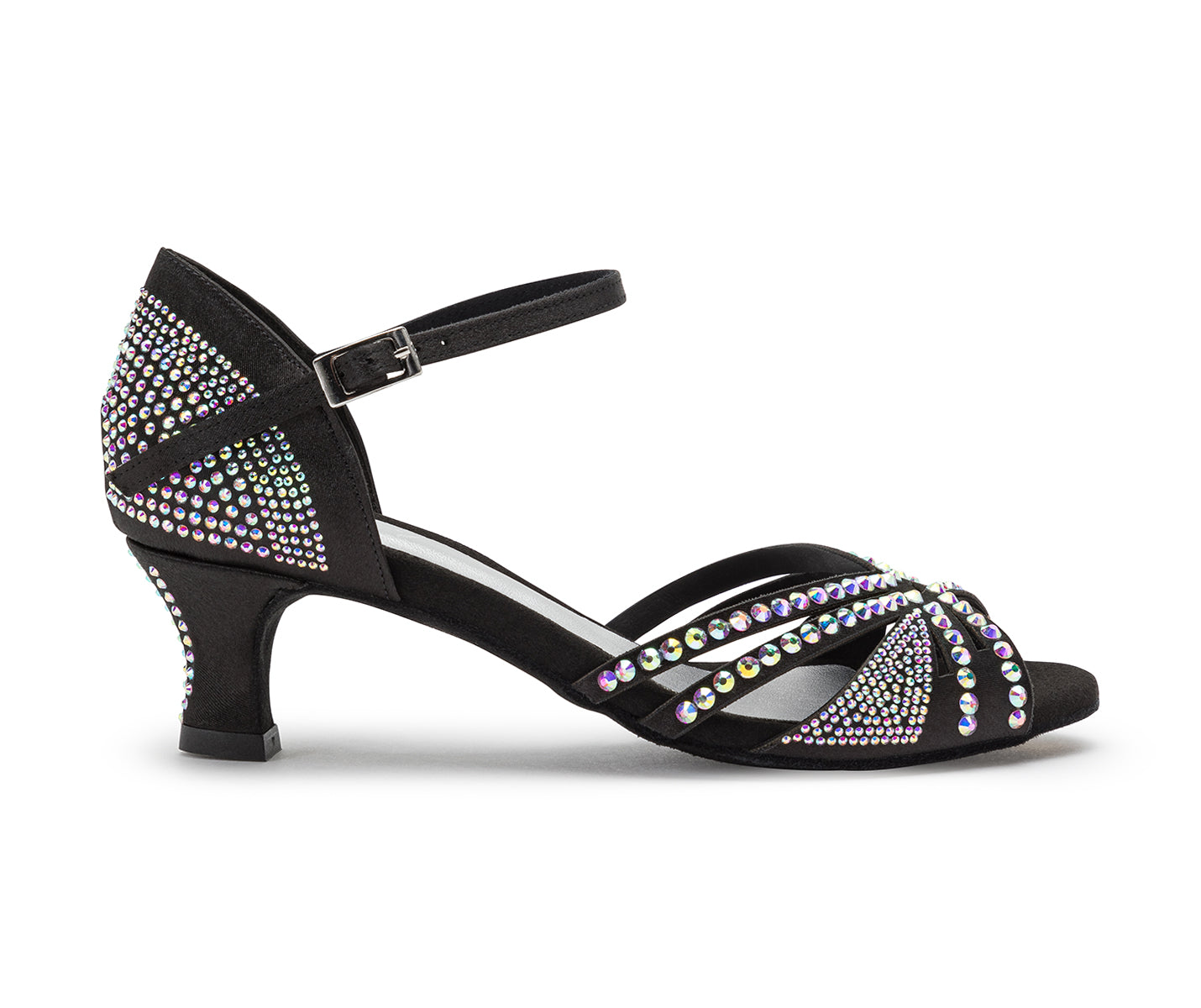 Zapatos de baile DQ L3M en negro con strass