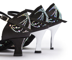 Scarpe da ballo DQ L3M in nero con strass