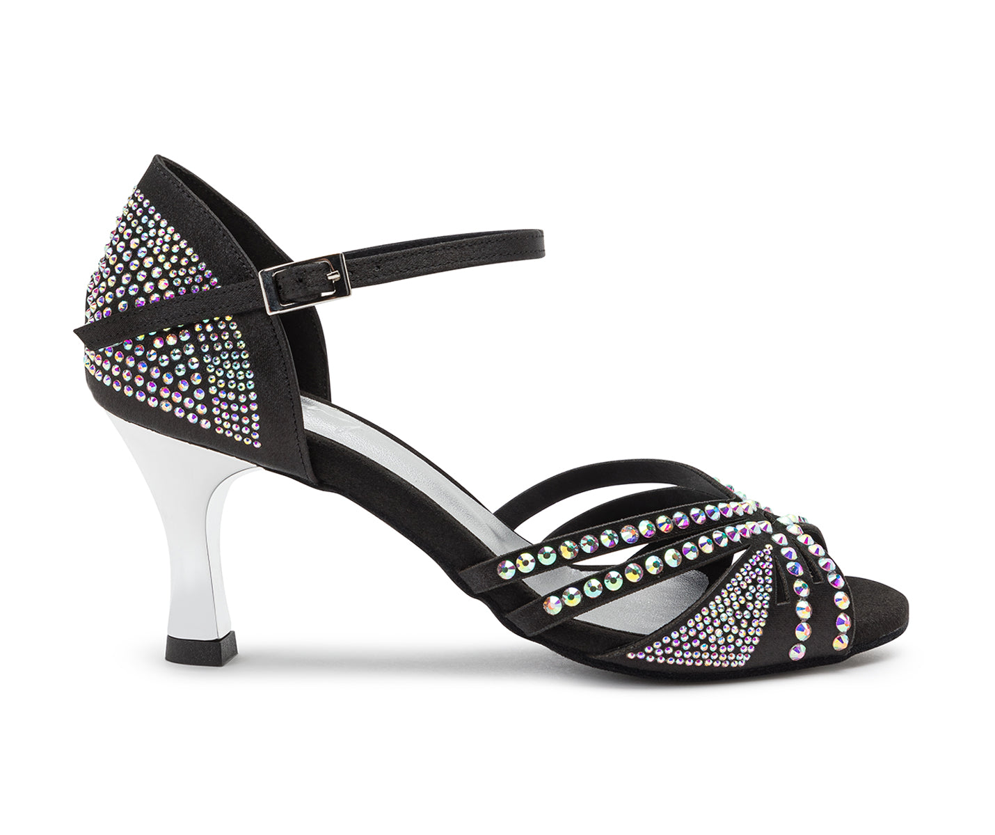 Zapatos de baile DQ L3M en negro con strass