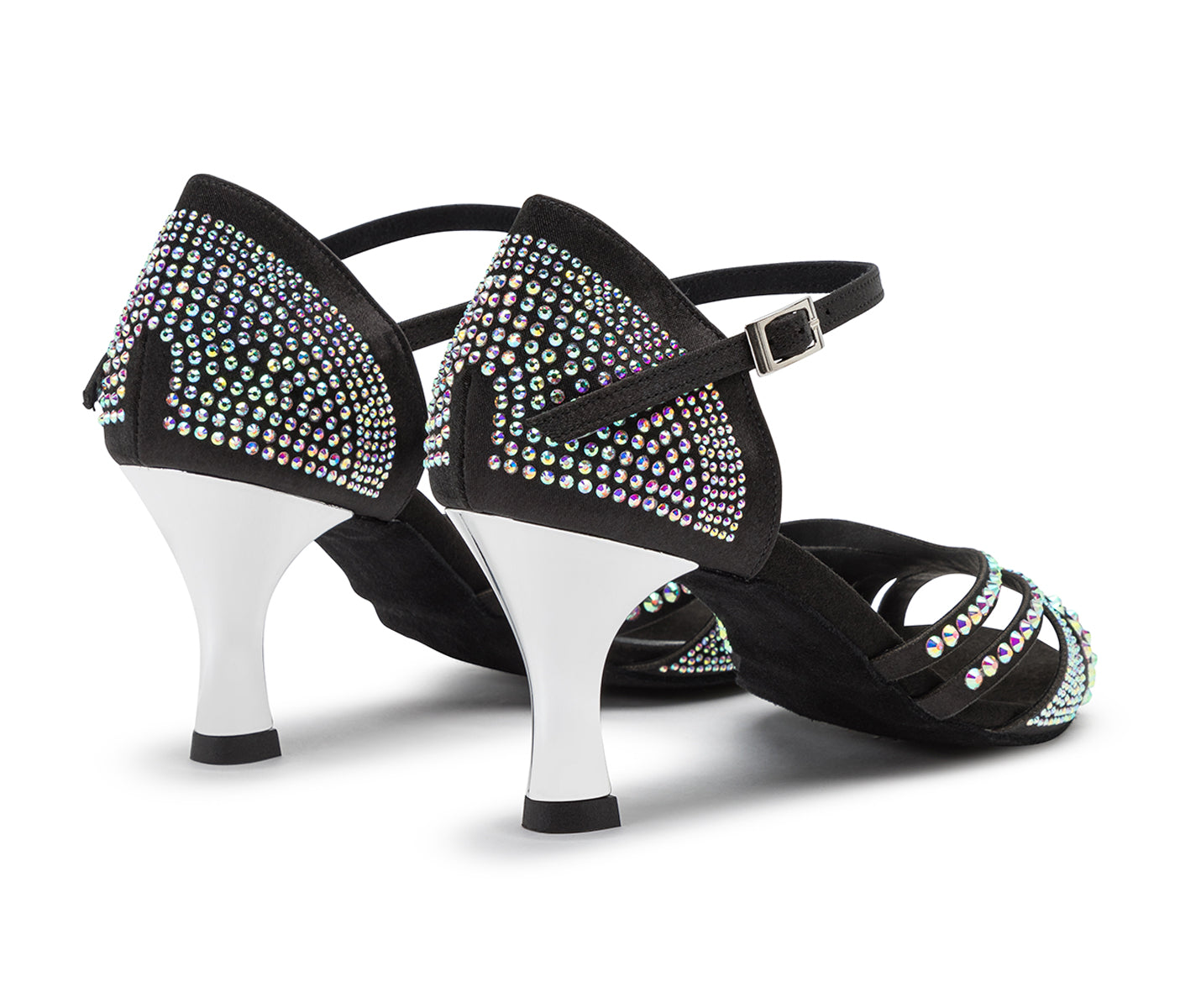 Scarpe da ballo DQ L3M in nero con strass