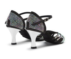 Zapatos de baile DQ L3M en negro con strass