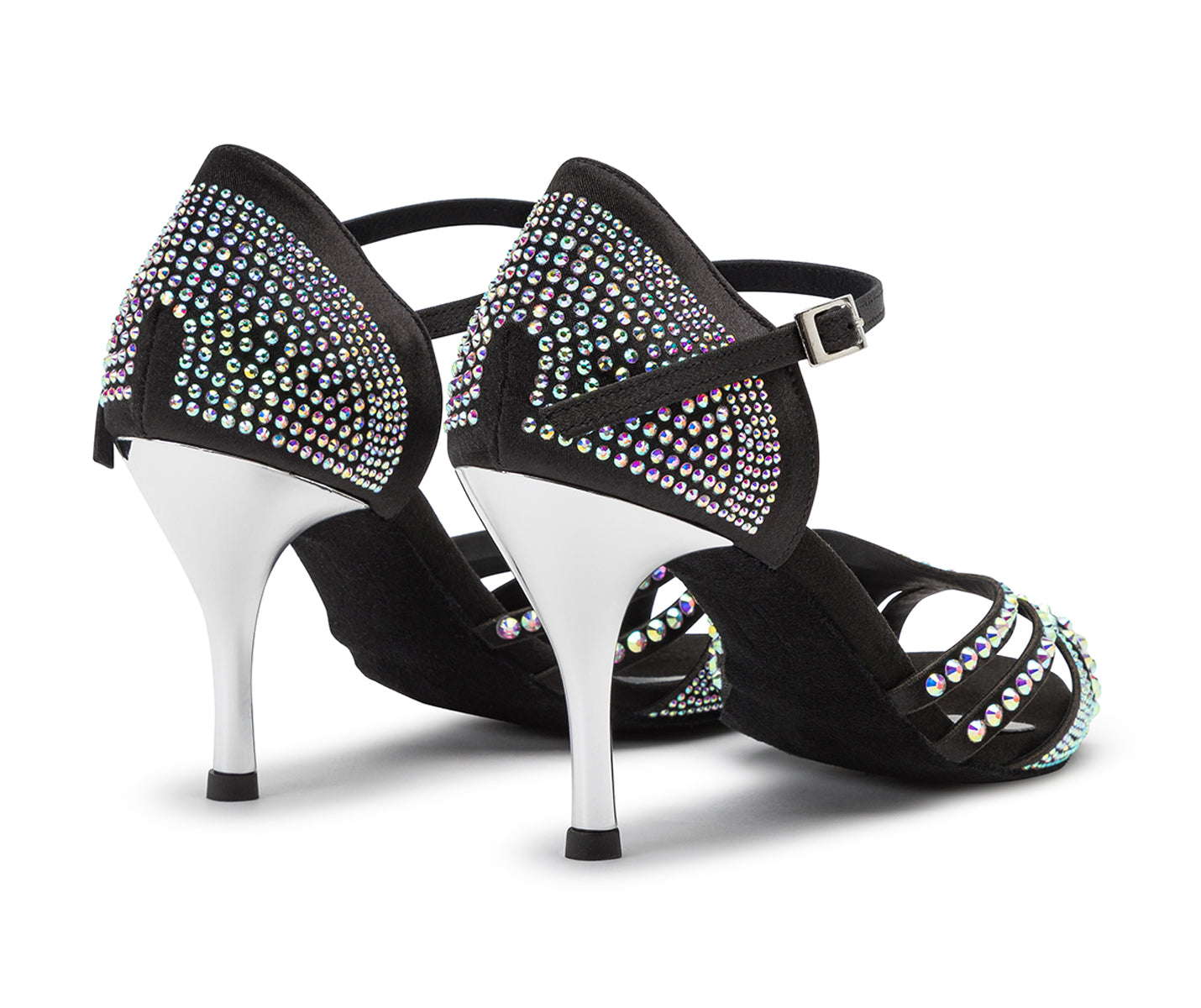 Zapatos de baile DQ L3M en negro con strass