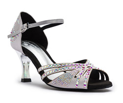 Zapatos de baile DQ L3M en plata con strass