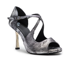 Orion dance shoes in silver Leather