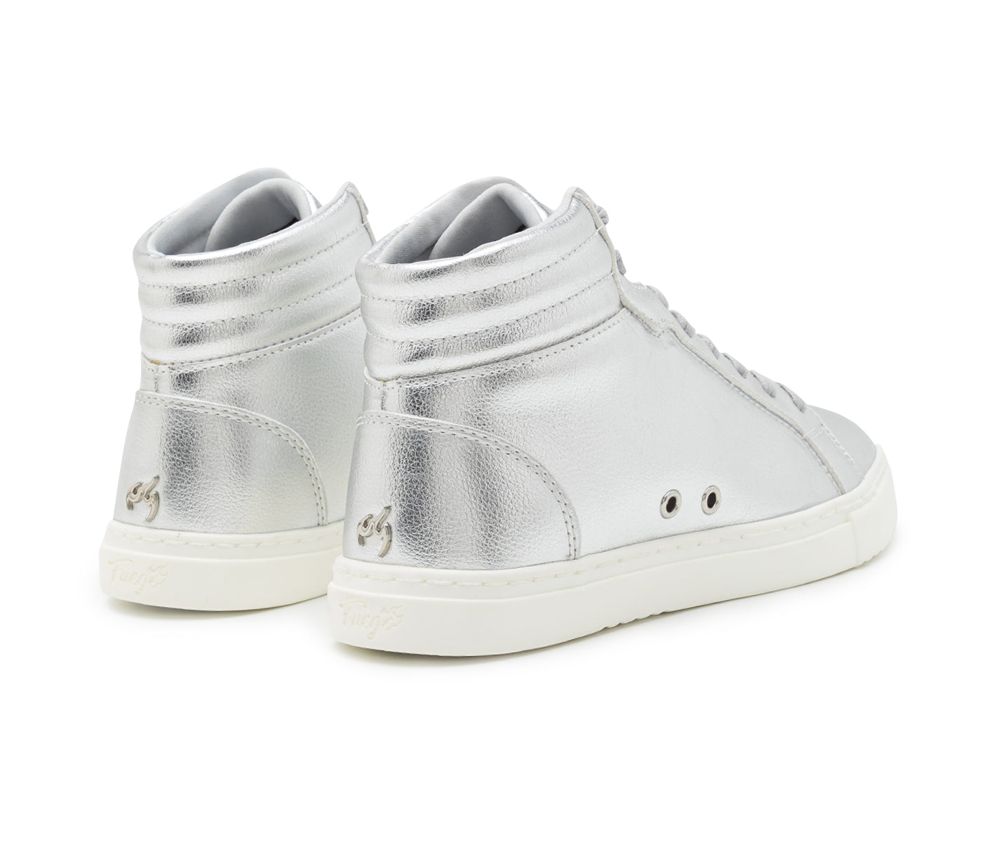 Fuego High-Top Dance Sneakers in silver