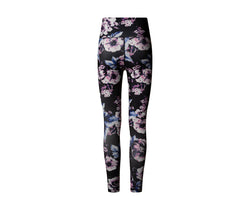 334 Leggings taille haute en noir, bleu, rose fleuri