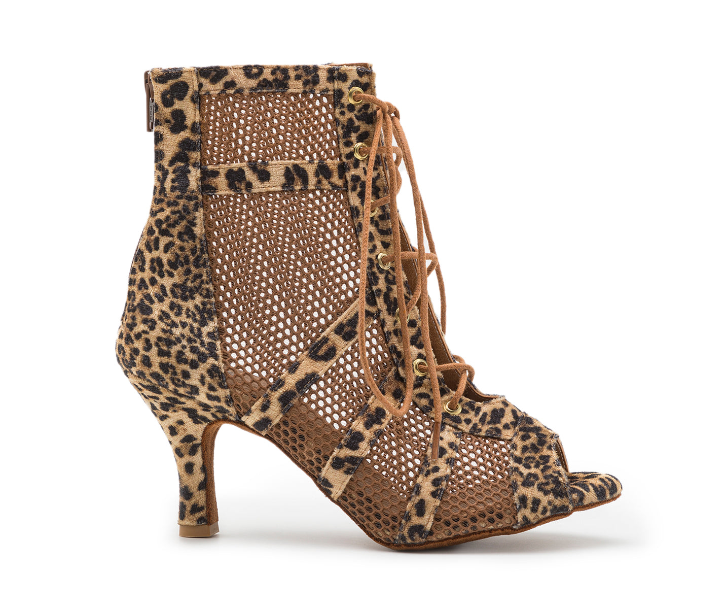 Scarpe da ballo Tuttle in cammello leopardato