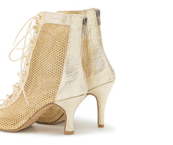 Halley heels dance shoes in gold glitter