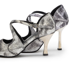 Orion dance shoes in silver Leather