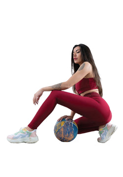 1156 extra high waist leggings in Bordeaux