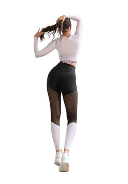 1004 Extra High Waist Leggings in Black & White