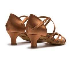 205 chaussures de danse en bronzage en satin