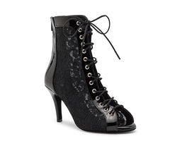 Halley heels dance shoes in black patent