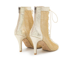 Halley Heels Dance Dance Shoes in Gold Brillo