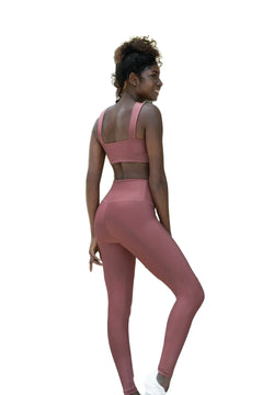 1095 leggings in vita alta in rosé scuro