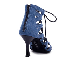 PD804 Net Tanzschuhe in Denim