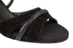 Zapatos de Danza PD816 en Negro/Correas Centelleantes