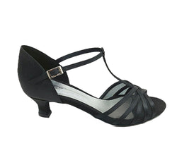 705 Tanzschuhe in Black Satin