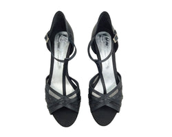 705 Chaussures de danse en satin noir