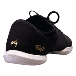 Fuego Dance Sneakers Suela partida en negro con suela blanca