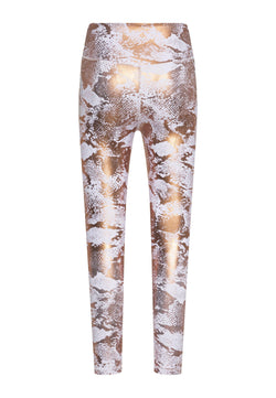 1137 Leggings en cuir en or et weiss