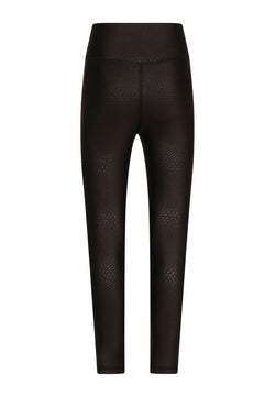 937 Leggings look cuir en noir Snake