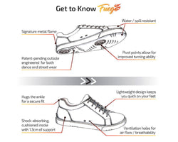 Fuego Low-Top Dance Sneakers en blanc