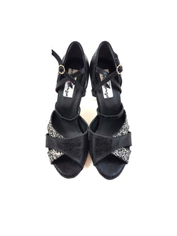 Zapatillas de danza ESP16 en negro plata