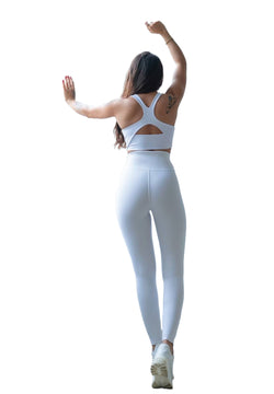 314 Leggings d'hiver taille haute en blanc