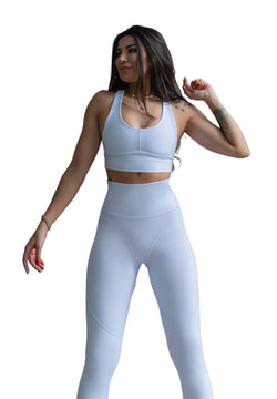 314 Winter high waist leggings in white