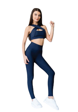 296 leggings in vita extra alta in blu navy