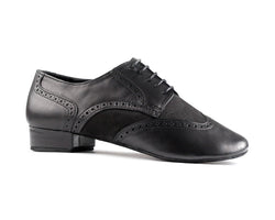 PD042 Chaussures de danse Tango en noir et nabuk