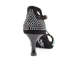 Zapatos de danza PD507 en nobuk negro/piedras