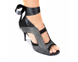 PD603 dance shoes in Bright Black