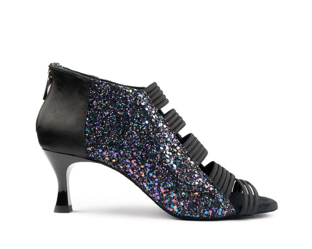 PD811 par chaussures de danse en paillettes noires