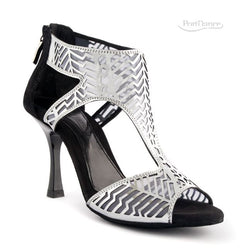 PD813 PRO dance shoes in Silver/Black Nubuck