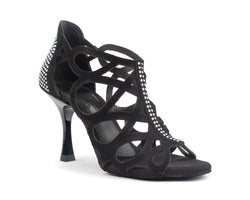 PD814 dance shoes in Black Nubuck/Stones