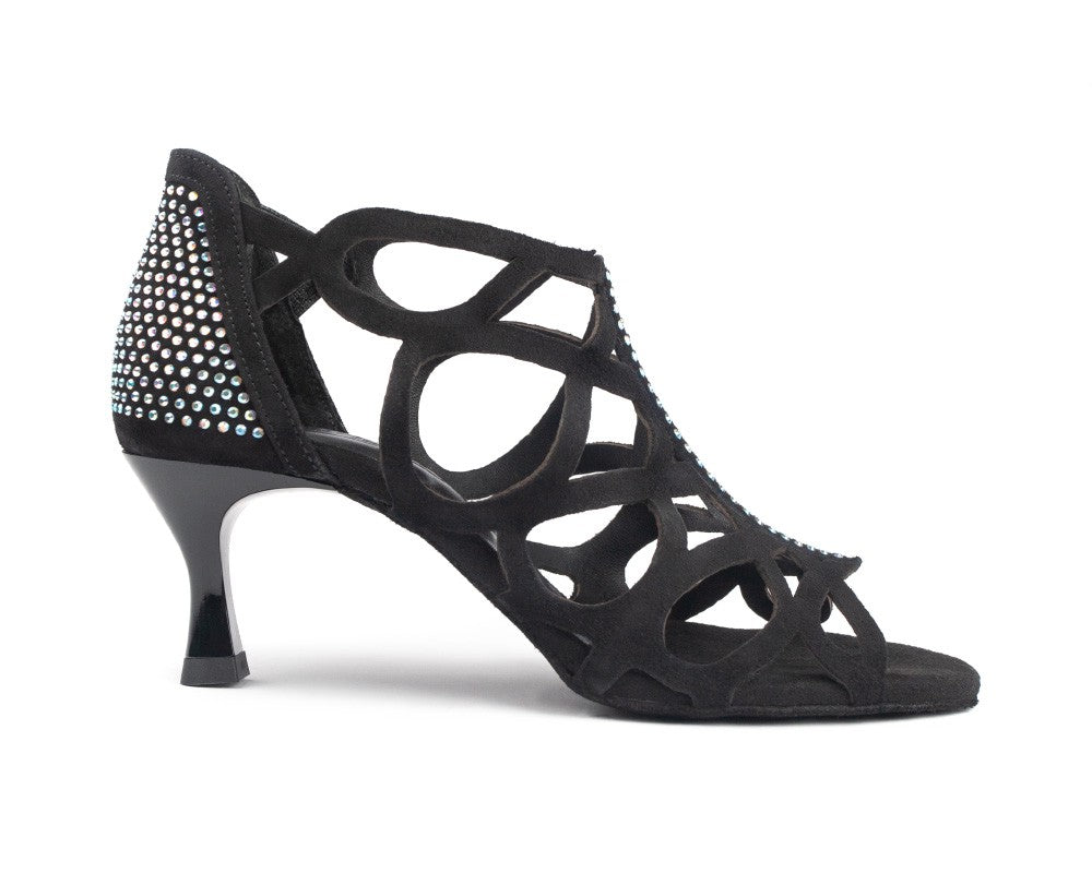 PD814 dance shoes in Black Nubuck/Stones