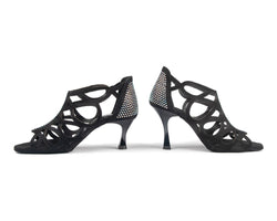 PD814 dance shoes in Black Nubuck/Stones