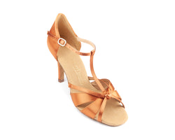 PD PRO 002 Tanzschuhe in Dark Tan Satin