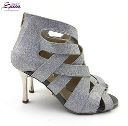 S-G11 Scarpe da ballo Shaula in glitter argento